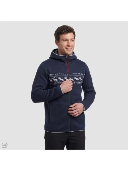 Bluza polarowa z kapturem Alpine Pro Nores niebieska