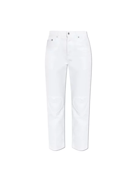 Jeansy Moschino w serca białe