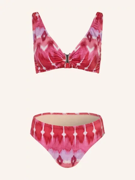 Charmline Bralette Bikini Ikat Energy pink biały
