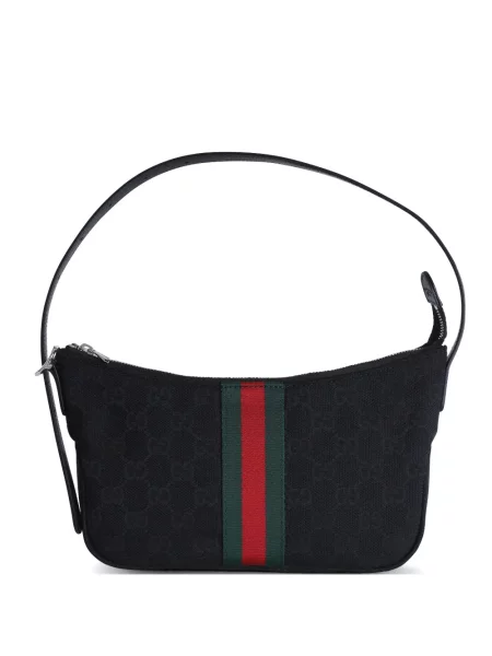 Ριγέ τσάντα Gucci μαύρο