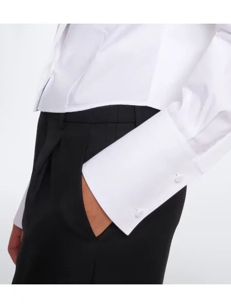 Decupat cămașă Tom Ford din poplin alb