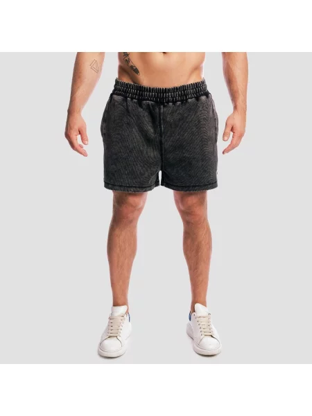Szorty fitness oversize Aura Washed czarne