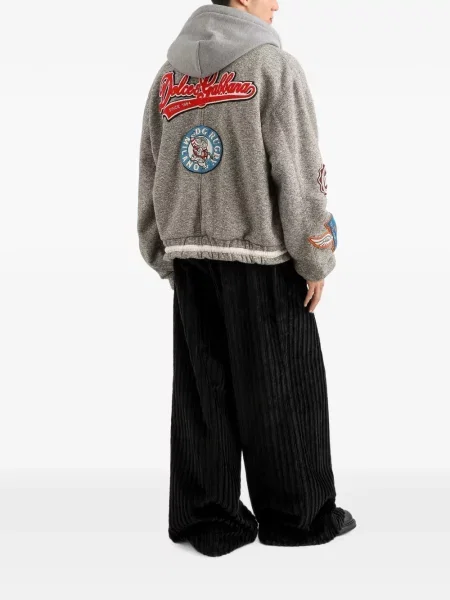 Samt hlače Dolce & Gabbana crna