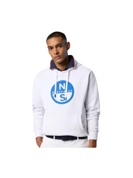 Bluza z kapturem North Sails z kapturem z logo biała