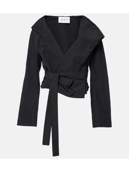 Geacă Alaïa cu glugă negru