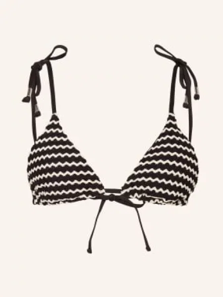 Seafolly Góra Od Bikini Trójkątnego Mesh Effect schwarz białe