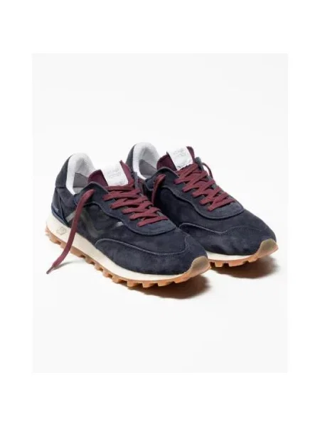 Sneakersy No Map Society zamszowe niebieskie