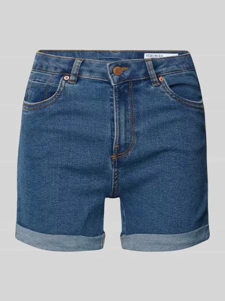 Szorty o kroju regular fit z mieszanki bawełny model ‘LUNA’ Vero Moda niebieskie