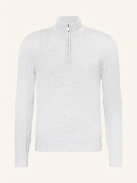 Brunello Cucinelli Sweter Typu Troyer Z Kaszmiru blau