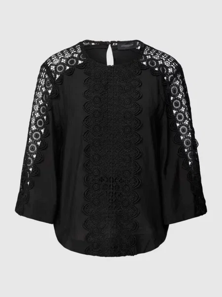Bluzka z mieszanki lyocellu z koronką szydełkową Copenhagen Muse