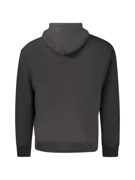 Bluza z kapturem Calvin Klein Jeans z logo ze sznurkiem czarna