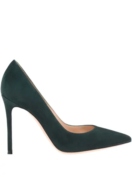 Pantofi cu toc Gianvito Rossi din piele verde