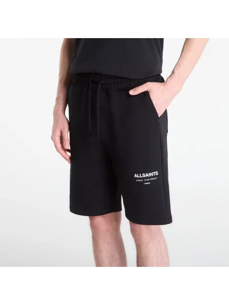 Къс панталон AllSaints UNDRGRND SWEATSHORT черно