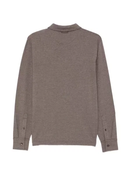 Lung tricou polo Gant maro