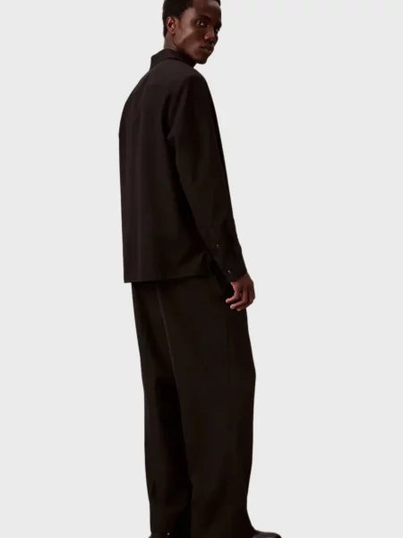 Шерстяная рубашка Calvin Klein черная