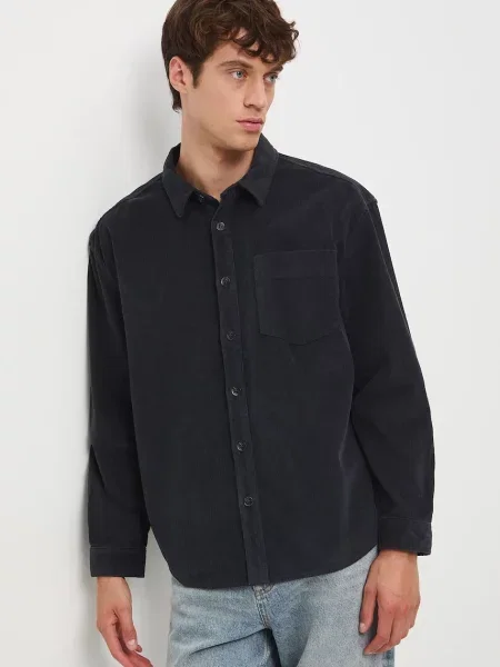 Джинсова риза Medicine със свободна кройка с класическа яка черно