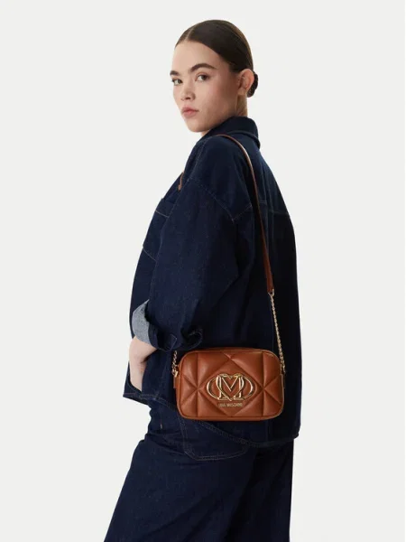 Geantă LOVE MOSCHINO maro