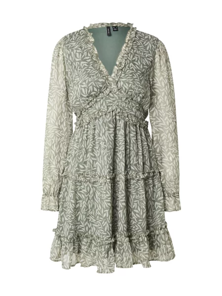 VERO MODA Rochie VMSMILLA verde închis alb