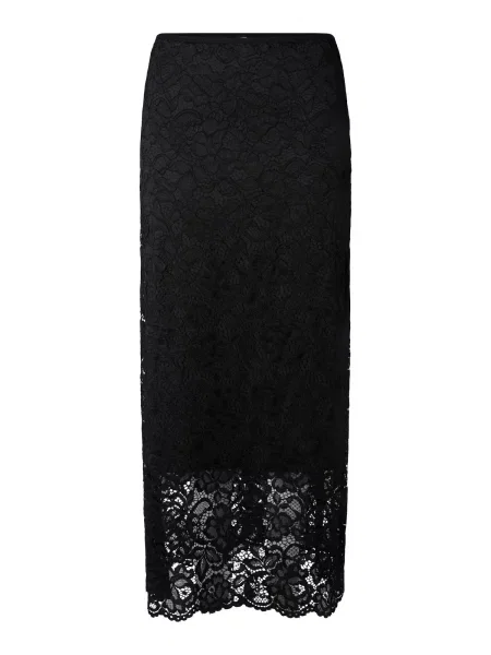 YAS Fustă YASLacey' negru
