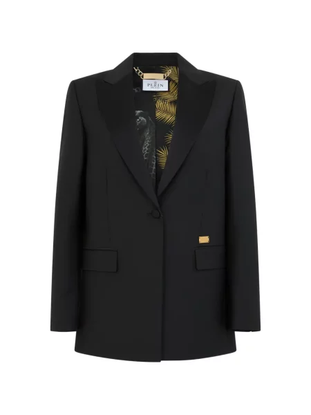 Sacou Philipp Plein cu broderie negru