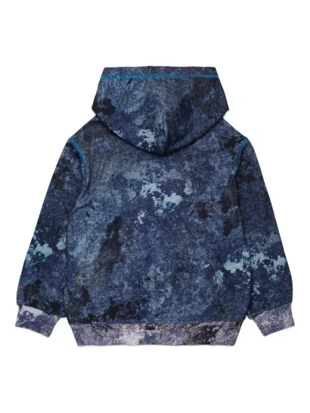 Bluza z kapturem dziecięca Diesel niebieska