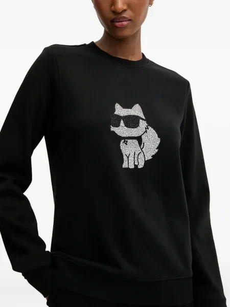 Hanorac Karl Lagerfeld de cristal negru