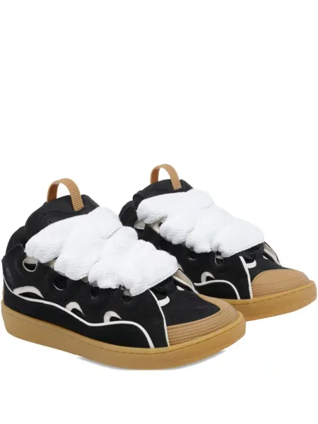 Sneakerși Lanvin cu șireturi din dantelă negru