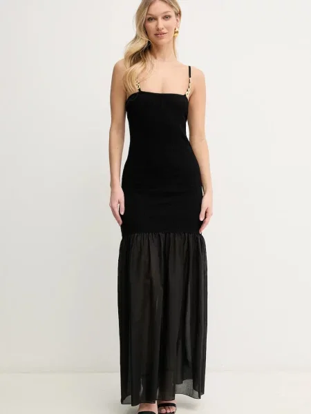 Simona Corsellini rochie maxi drept negru