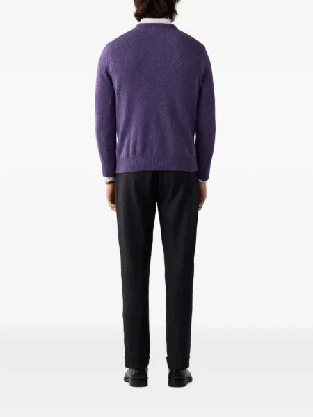 Pulover Hackett London cu decolteu în V violet