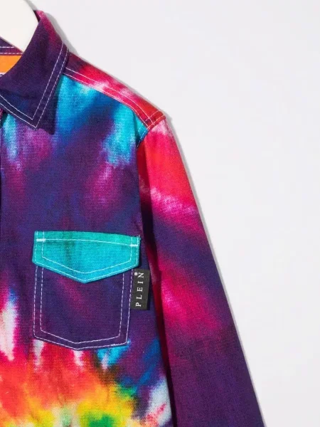 Koszula dżinsowa dziecięca Philipp Plein zielona