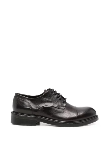Pantofi loafer Leqarant cu șireturi din piele roșu