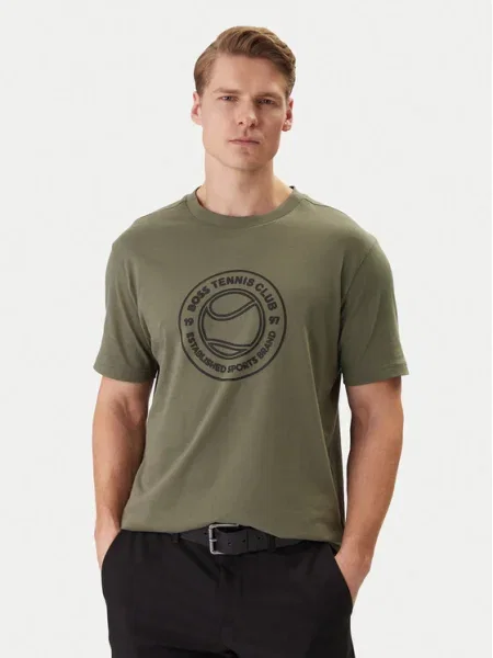 BOSS Tricou Ts_Join Logo kaki