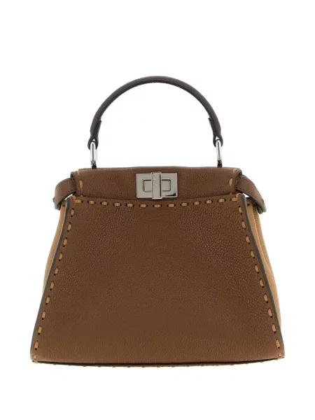 Geantă Fendi Peekaboo maro