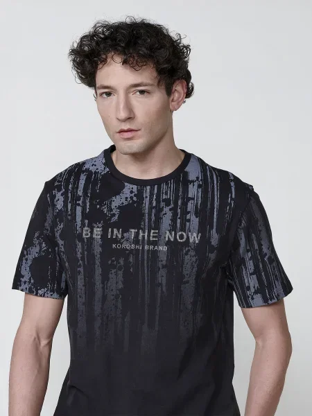 KOROSHI Tricou opal negru