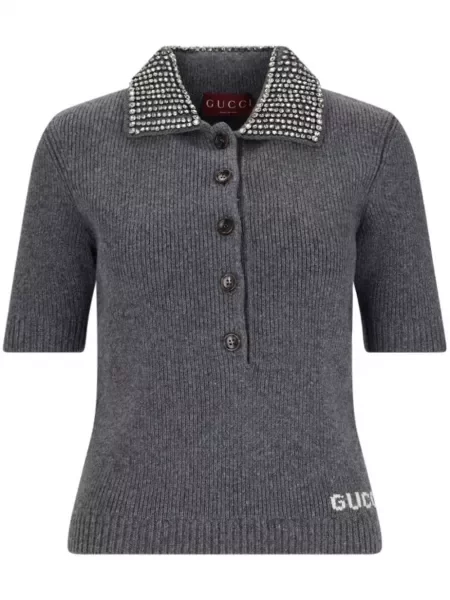 Top Gucci wełniany szary