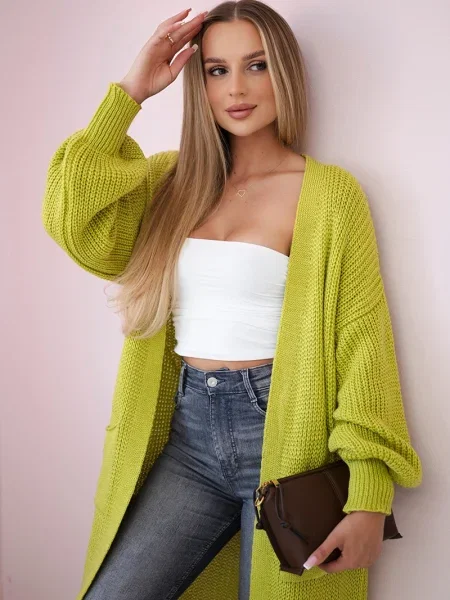 Cardigan Kesi Włoski lung kaki