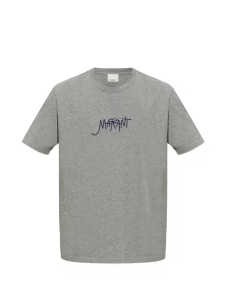 Tricou Marant cu broderie gri