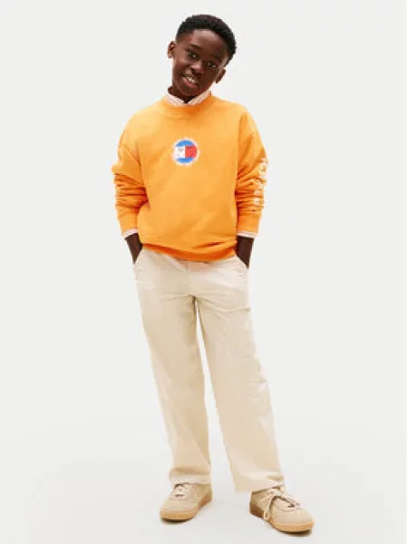 Tommy Hilfiger Džemperis Smiley Flag oranžinė