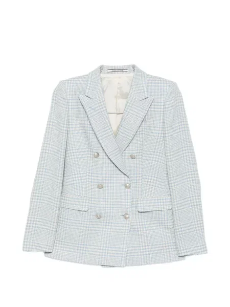 Кариран двуреден кариран блейзър Tagliatore синьо