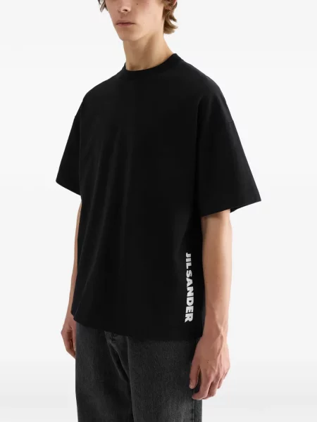 Tricou Jil Sander cu imagine negru
