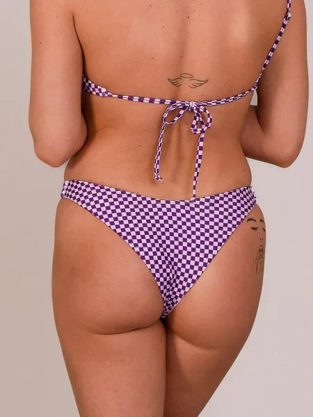 Dół bikini Checkmate V-Cut fioletowe