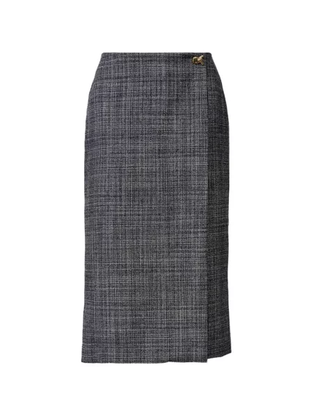 Fustă midi Fabiana Filippi din tweed plic negru