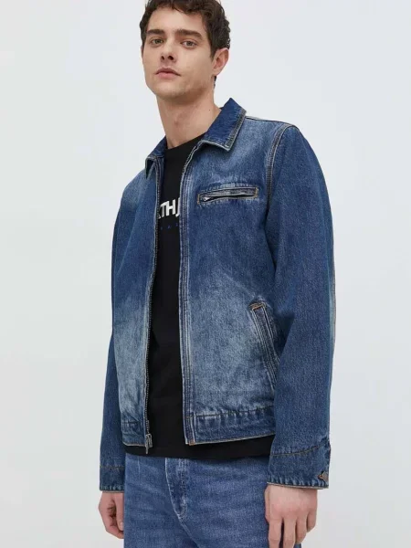 Τζιν μπουφάν Guess Originals ανδρικό ναυτικό μπλε