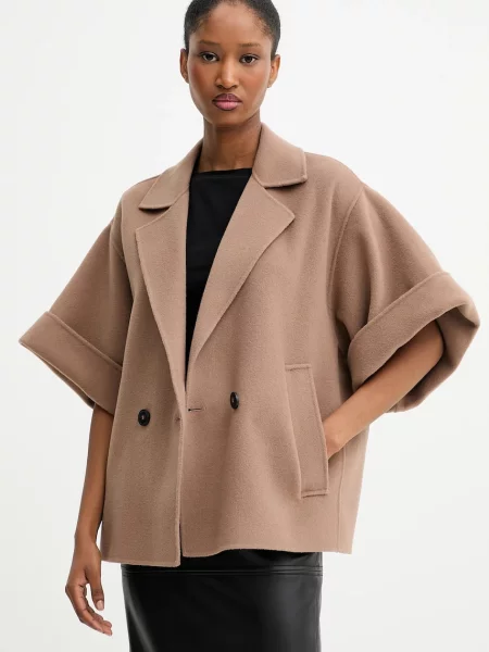 Weekend Max Mara Palton de lână Pera maro