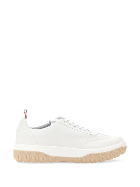 Sneakerși Thom Browne cu șireturi din dantelă alb
