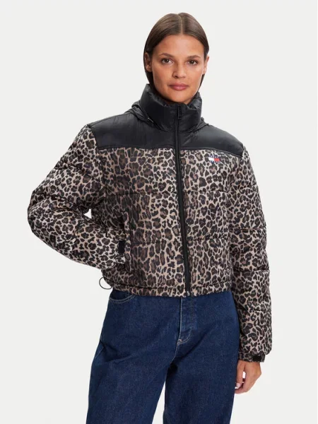 Tommy Jeans Žieminė striukė ruda