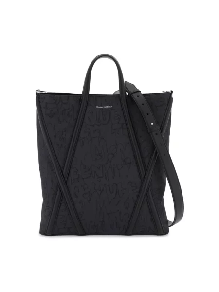 Torba Alexander Mcqueen skórzana czarna