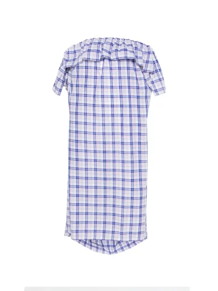 Rochie cu volane Sofie D'hoore în carouri cu volane de costum alb