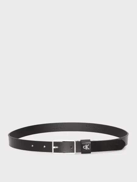 Шкіряний ремінь Calvin Klein чорний