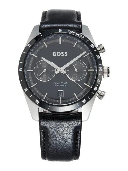 BOSS Ceas analogic Tourmaster / argintiu negru